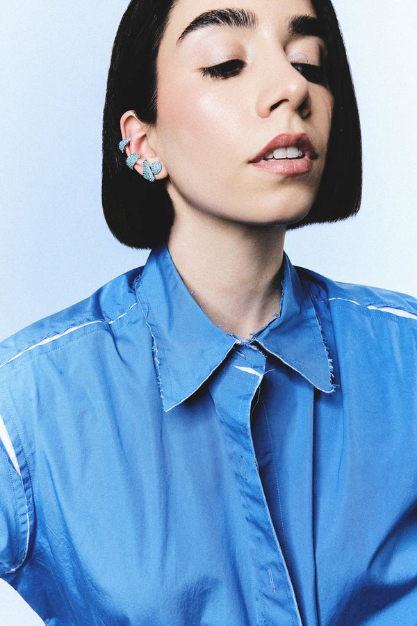 Cherry Blossom Earring Blue