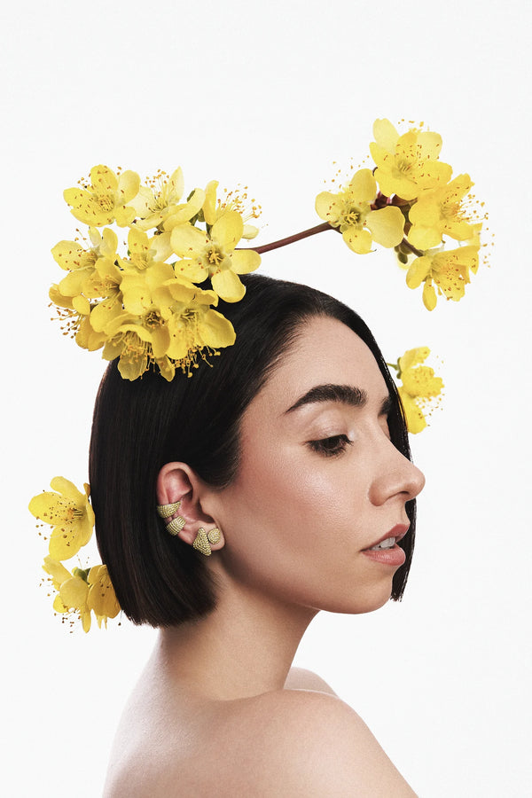 Cherry Blossom Earring Yellow
