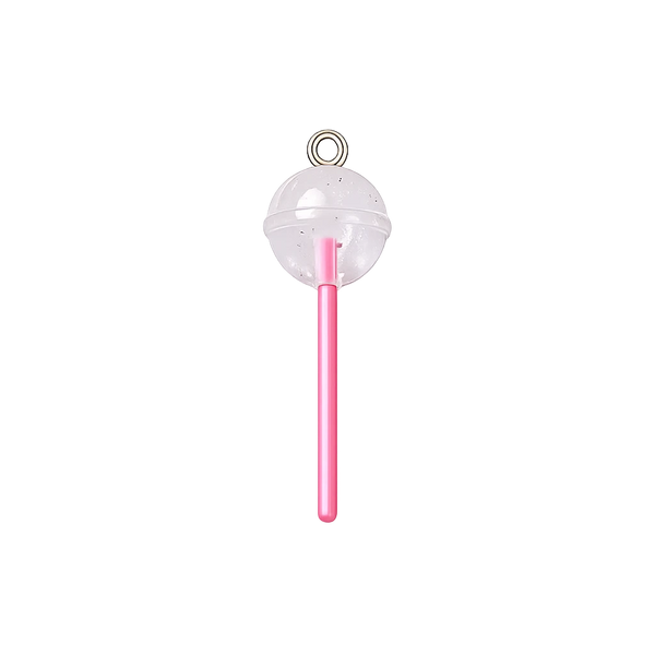 White-pink Glow in the Dark Lollipop