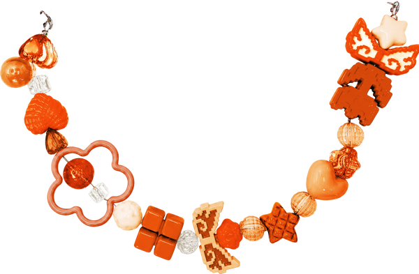 Orange Beaded Chain