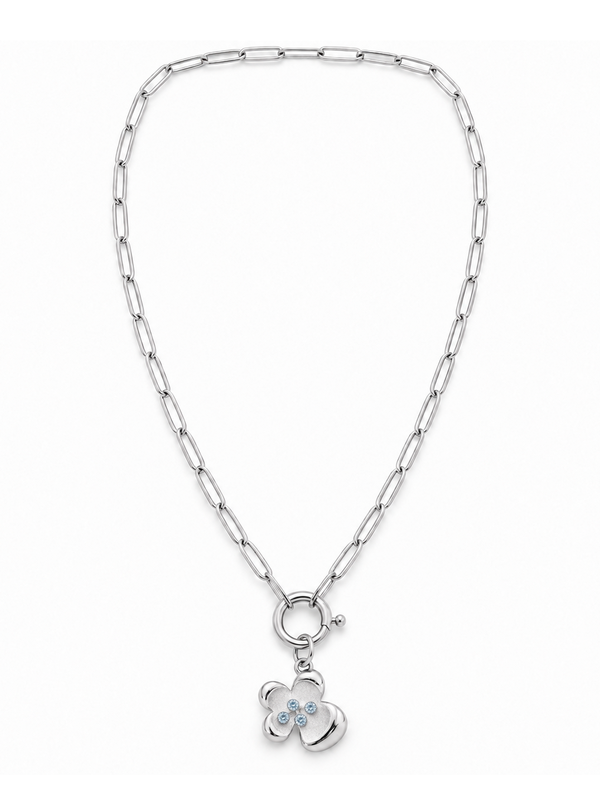 Cherry Flower Silver Necklace – complete necklace, studio packshot