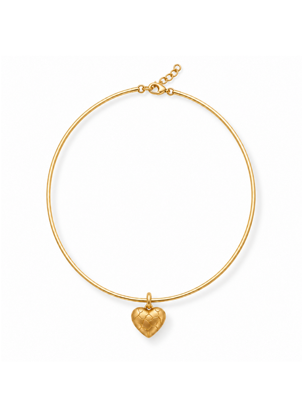 Kintsugi Heart Necklace – complete necklace, studio packshot